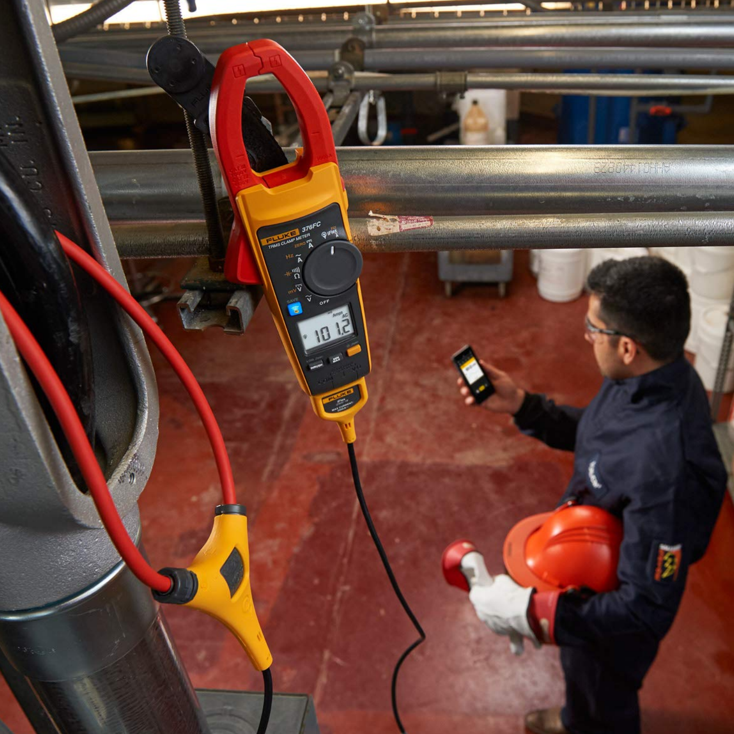 1000A AC/DC TRMS Wireless Current Clamp with Iflex Fluke Connect