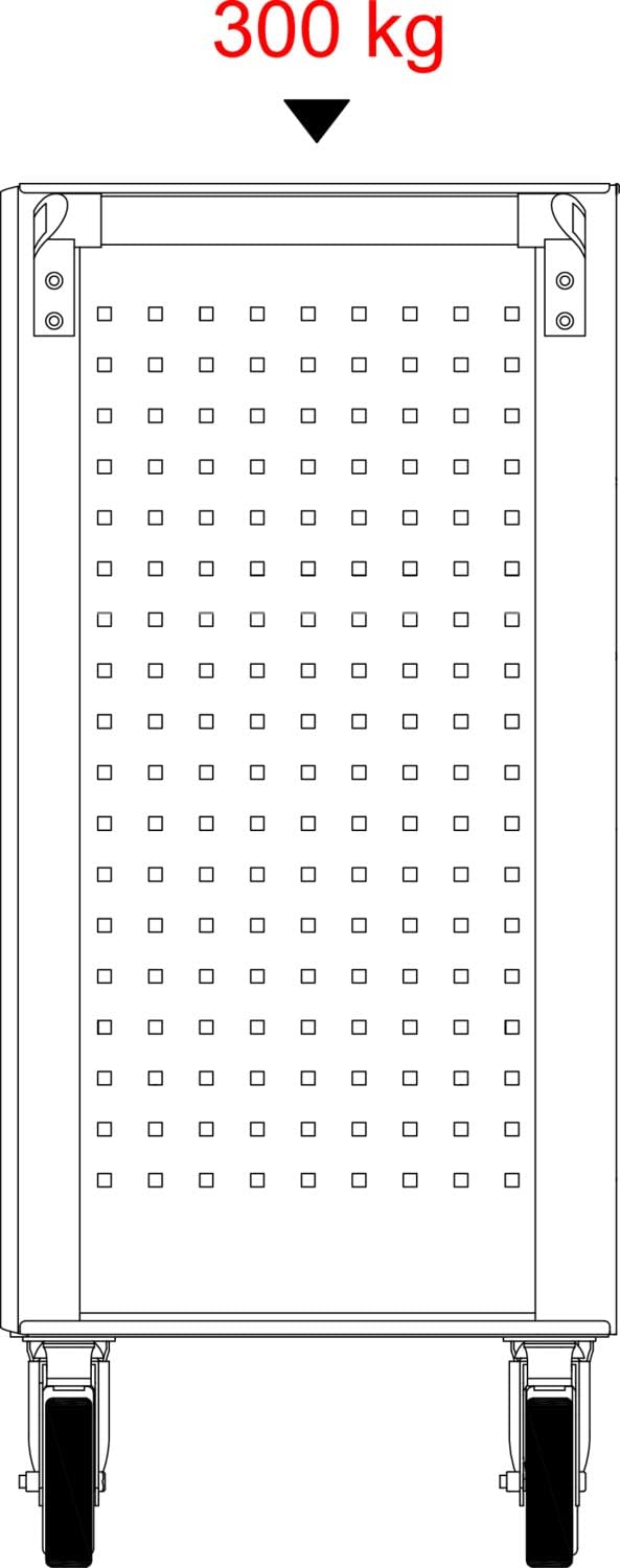 KS Tools ECOline 897.0007 Workshop Trolley with 7 Drawers Black/Red