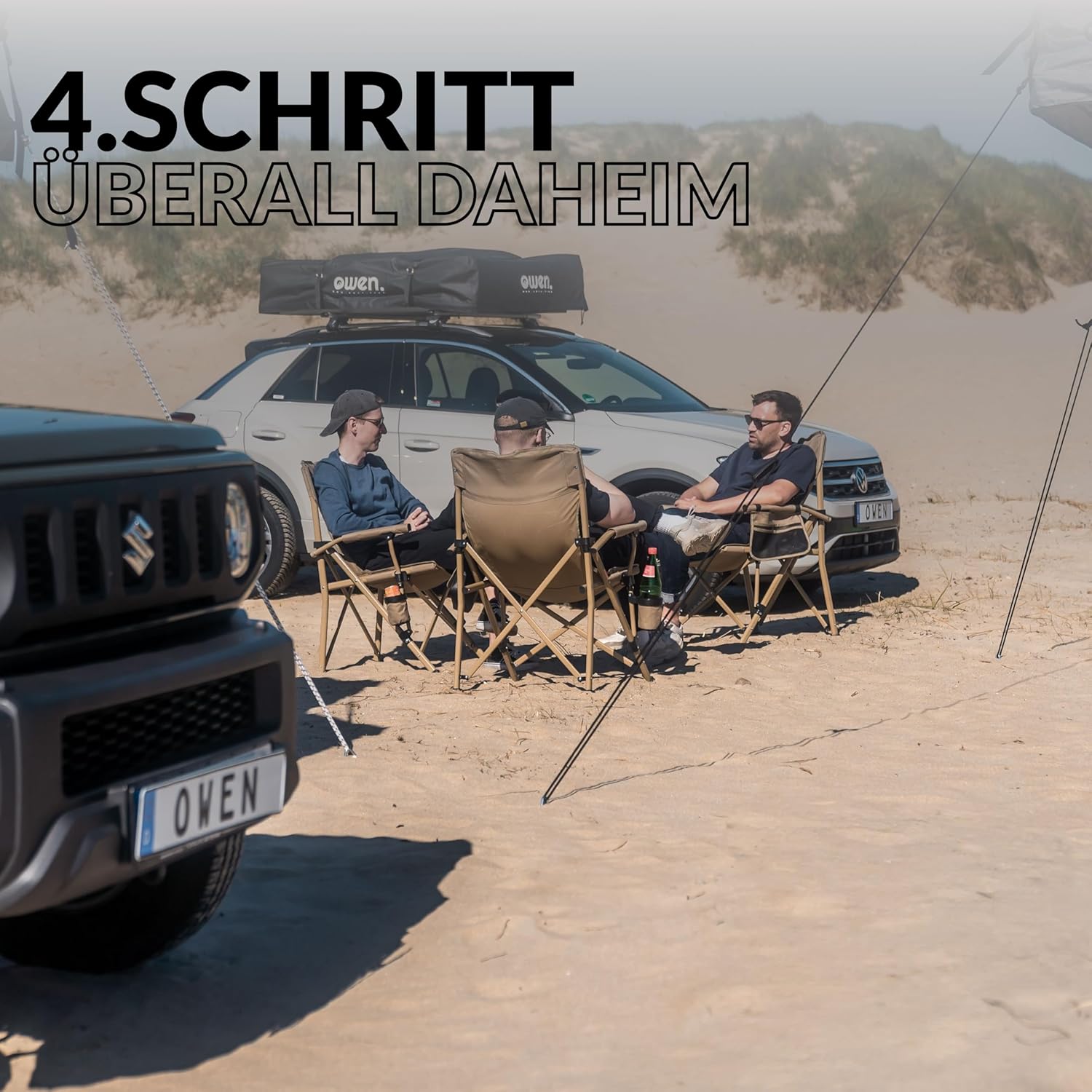 Owen Roof Tent Two Olive Green | Car Roof Tent for 2 People | High Quality & Weatherproof | Camping Tent for Cars and Minivans