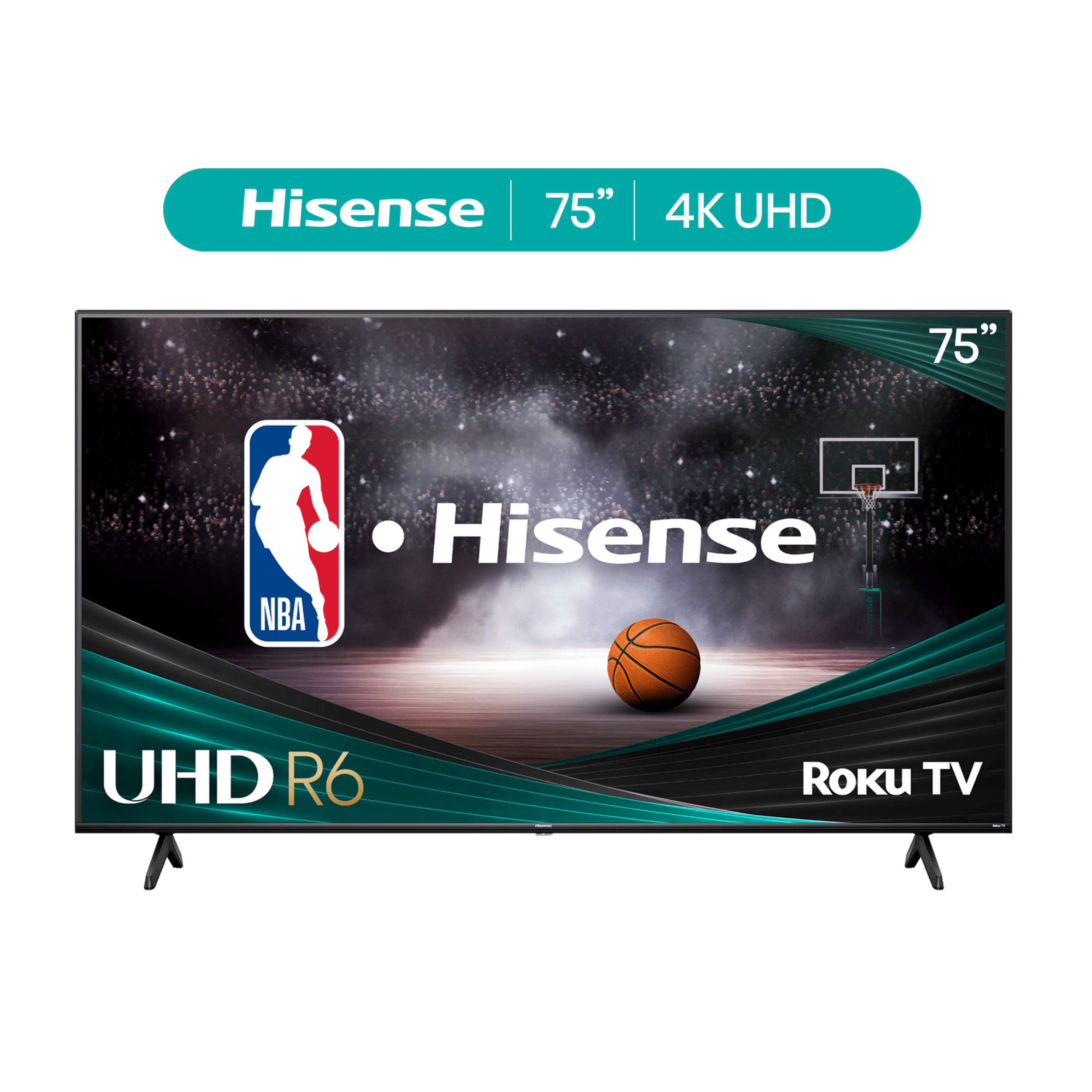 Hisense 75 Class 4K UHD LED LCD Roku Smart TV HDR R6 Series 75R6E4