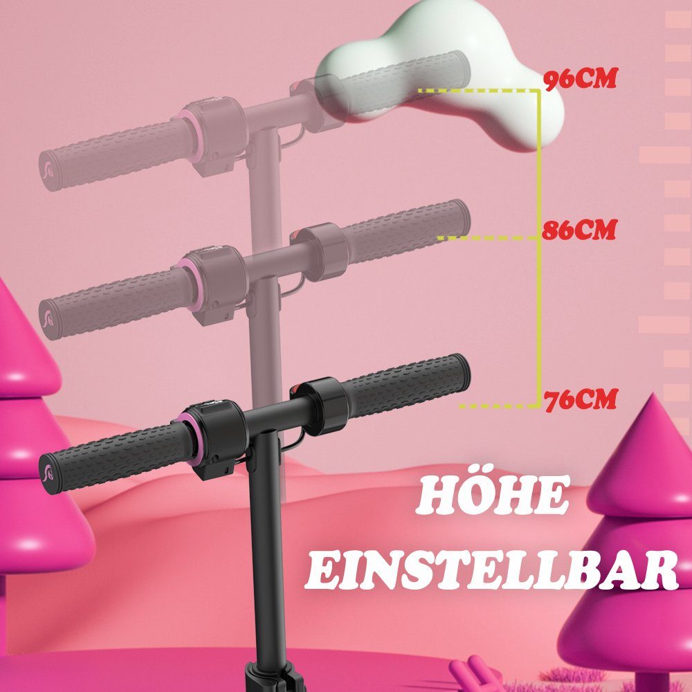 Evercross mini scooter, electric scooter for children aged 6-16 years, max 15 km/h, electric kick scooter, LED