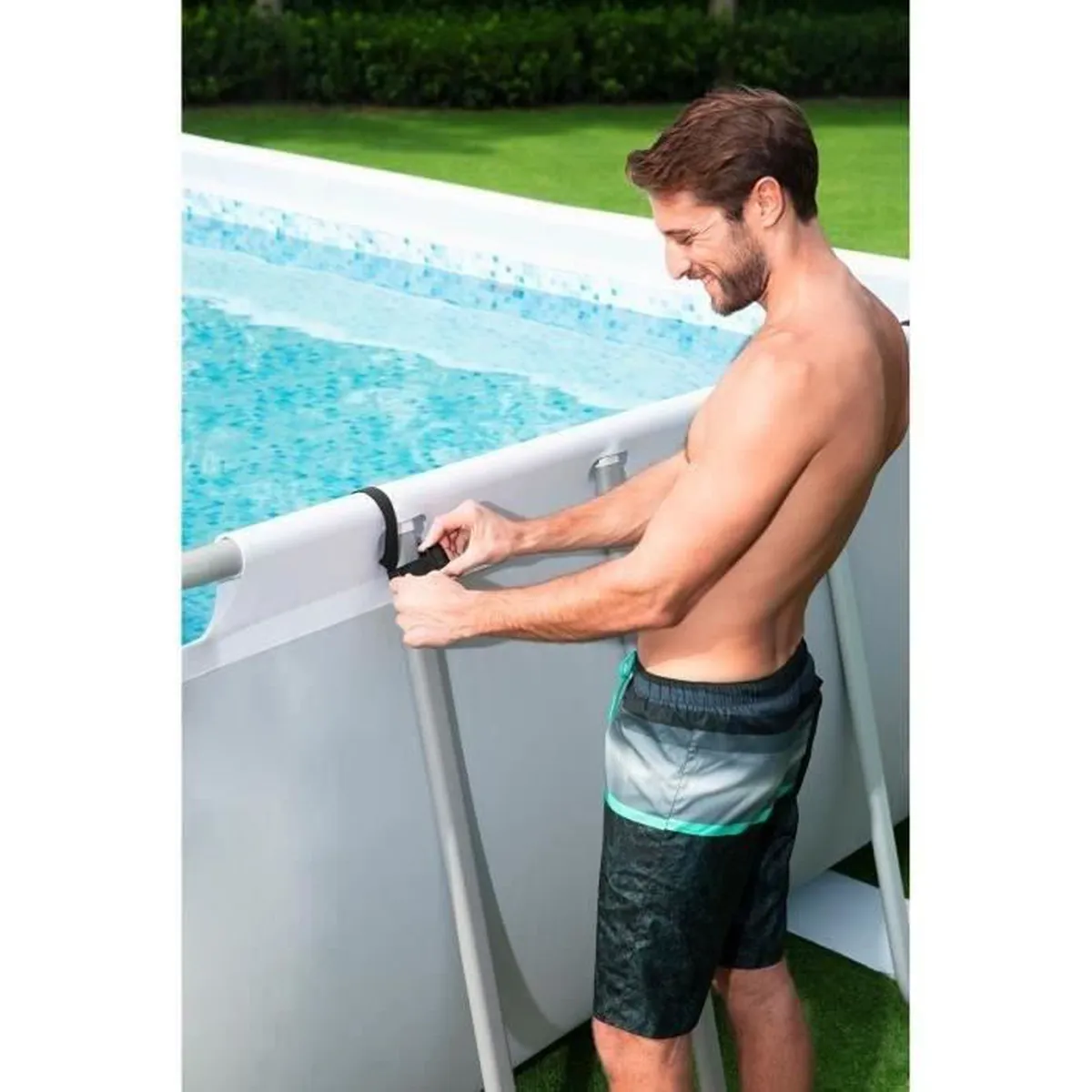 Kit Piscine hors sol tubulaire BESTWAY Steel Pro Max - 404 x 201 x 100 cm + Bandes de Natation