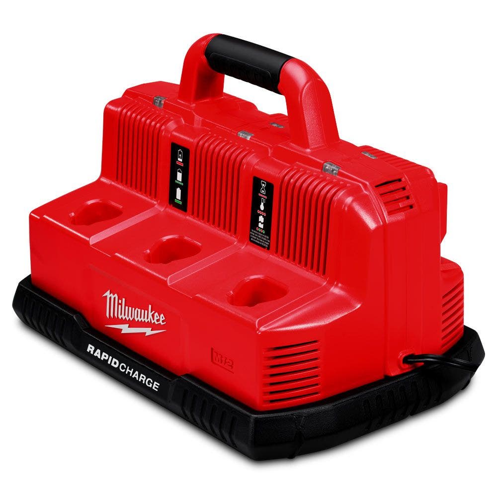 MILWAUKEE 12V/18V 3 Bay Simultaneous Battery Charger M12-18C3