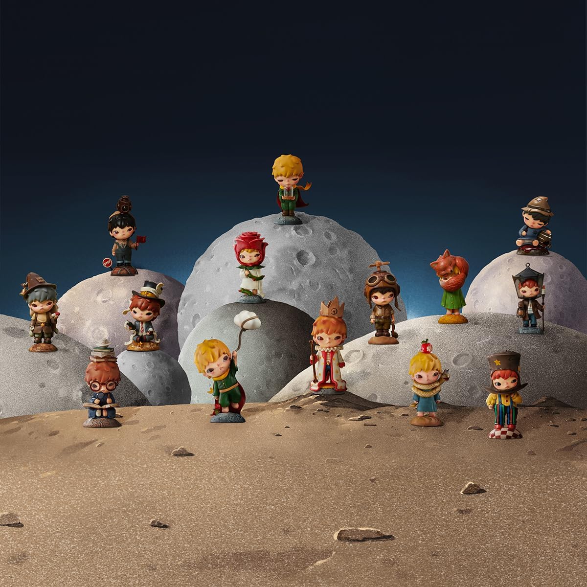 POP MART Hirono Le Petit Prince Series Figures Pop d’Action Figurines Anime de Jouet Figure à Collectionner Cadeaux Créatifs Whole Set