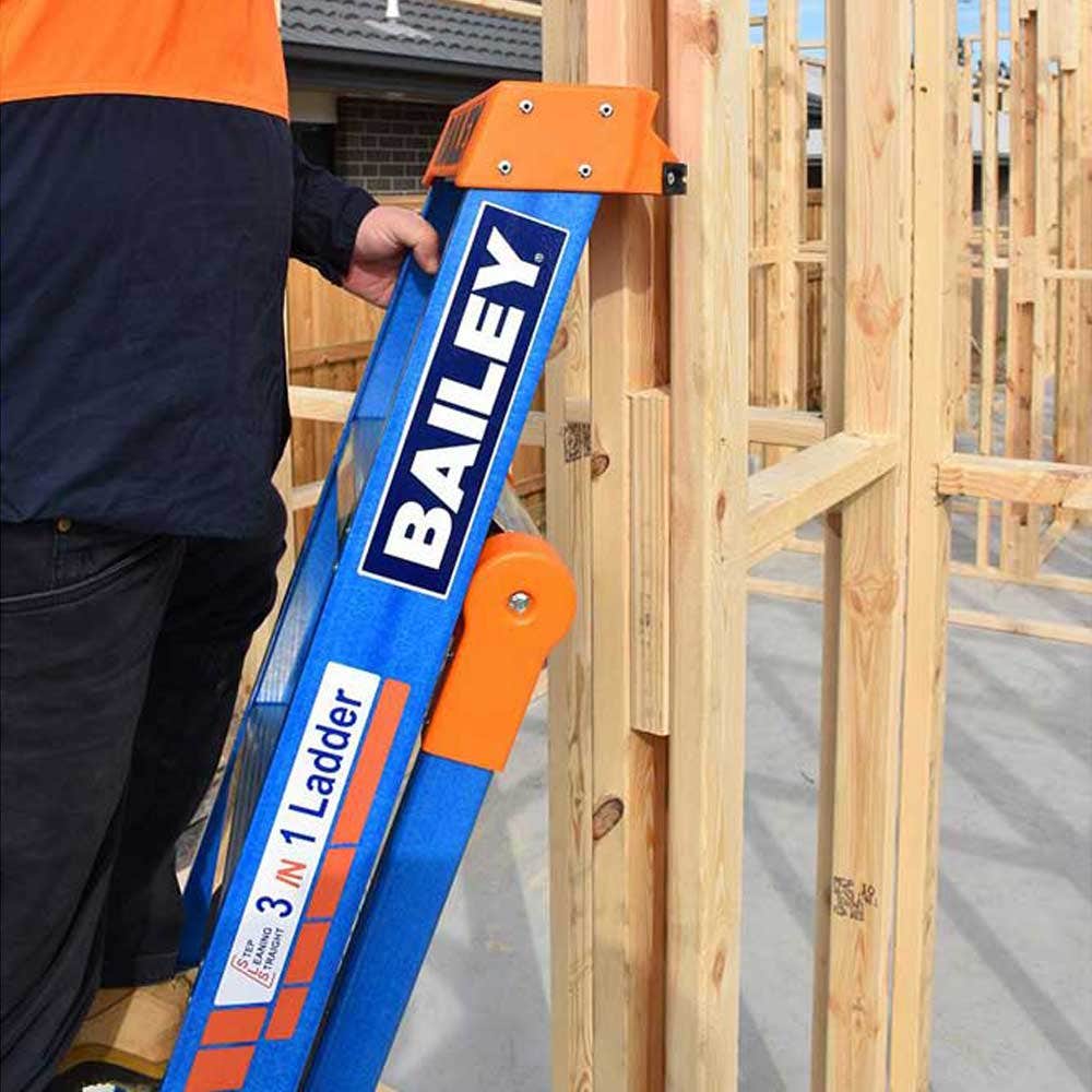 BAILEY 2.4m SLS 3-in-1 150kg Fibreglass Ladder FS13886