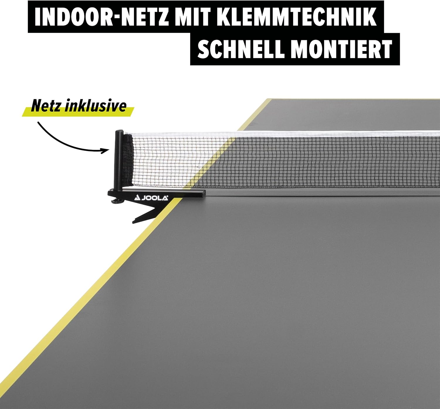 JOOLA Indoor Table Tennis Table Foldable - Quick Assembly - Includes Table Tennis Net, 274 x 152.5 x 76 cm