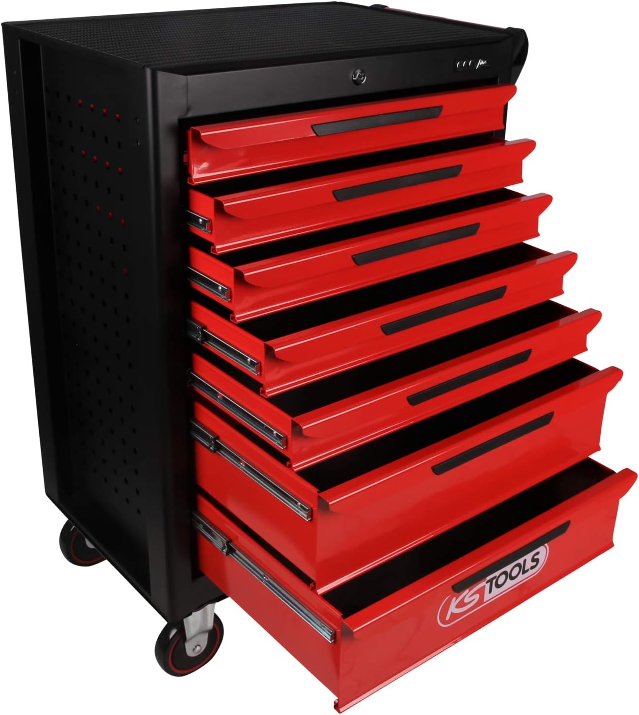 KS Tools ECOline 897.0007 Workshop Trolley with 7 Drawers Black/Red