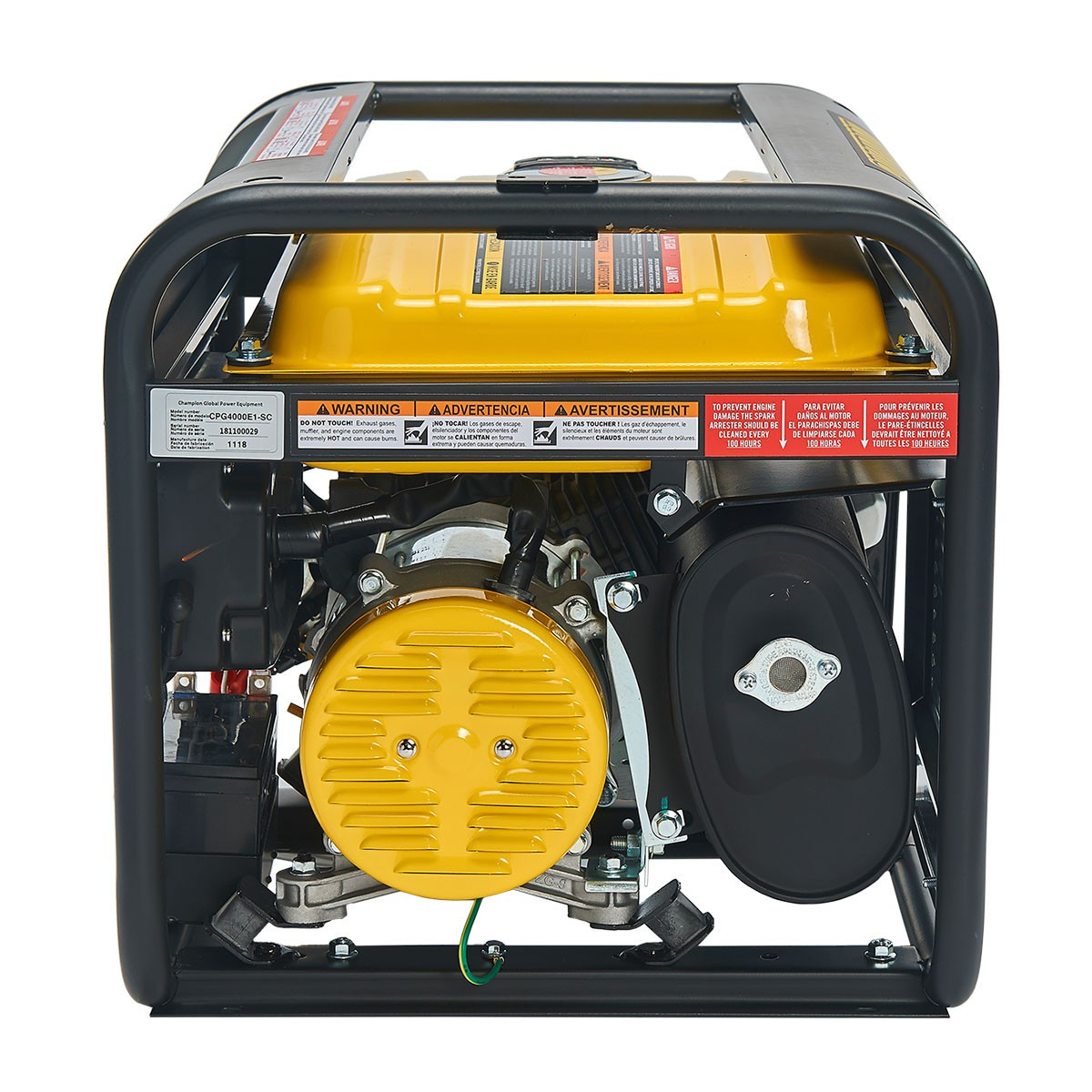 Silent Generator 3750w Champion Engine 4t Ohv 224cm³ 7.5hp Petrol Start