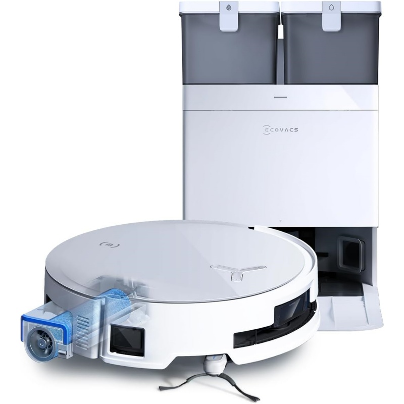 ECOVACS X8 PRO OMNI Robot Vacuum Cleaner with All-In-One Station, 18000Pa Power, Instant Automatic Cleaning OZMO ROLLER, 75℃ Hot Water Cleaning, Automatic Cleaning Solution Addition