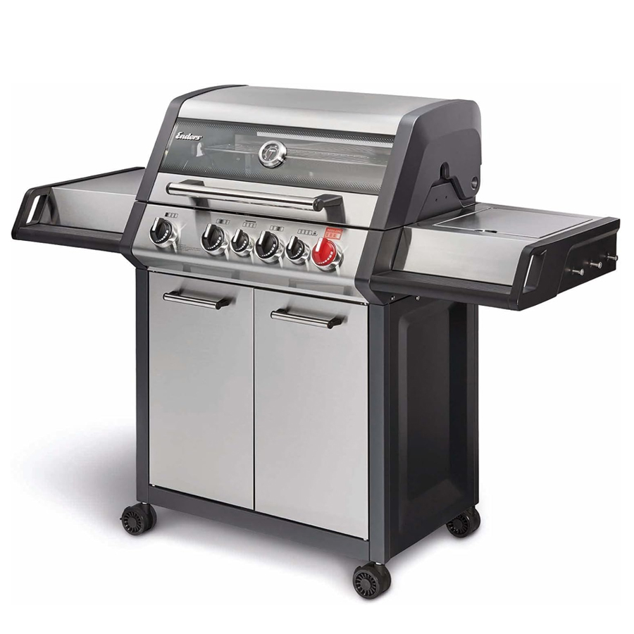 Enders® Monroe Pro 4 Sik Turbo Gas Grill, 4 Stainless Steel Burner, Side Burner, Infrared Backburner, PanoVision Vision, Heat Range Burner, Switch Grid™, 800 °C Turbo Zone™, Simple Clean™ #8378
