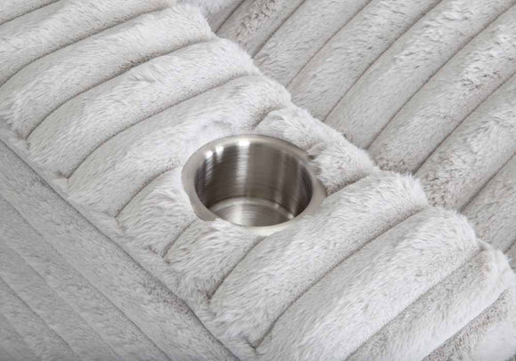 Winter Sale - Nestle Chaise Lounge With Dual Cupholders And Charging Ports