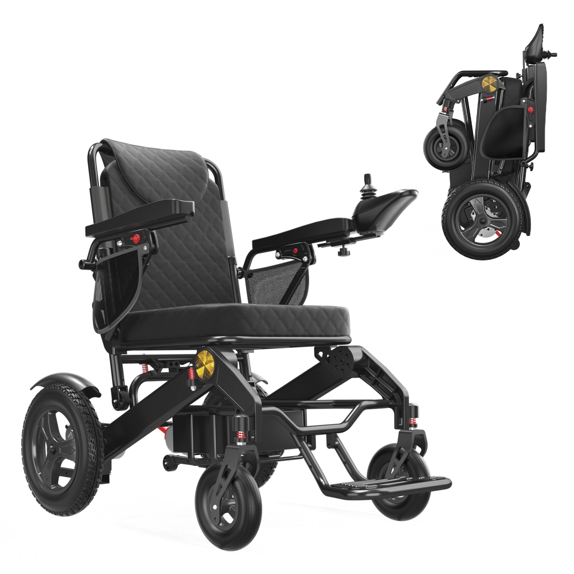 Foldable Lightweight Electric Wheelchair with Adjustable Backrest