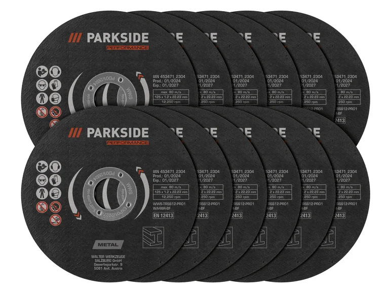 PARKSIDE PERFORMANCE Disques à trononner ou disques à ébarber 125 mm
