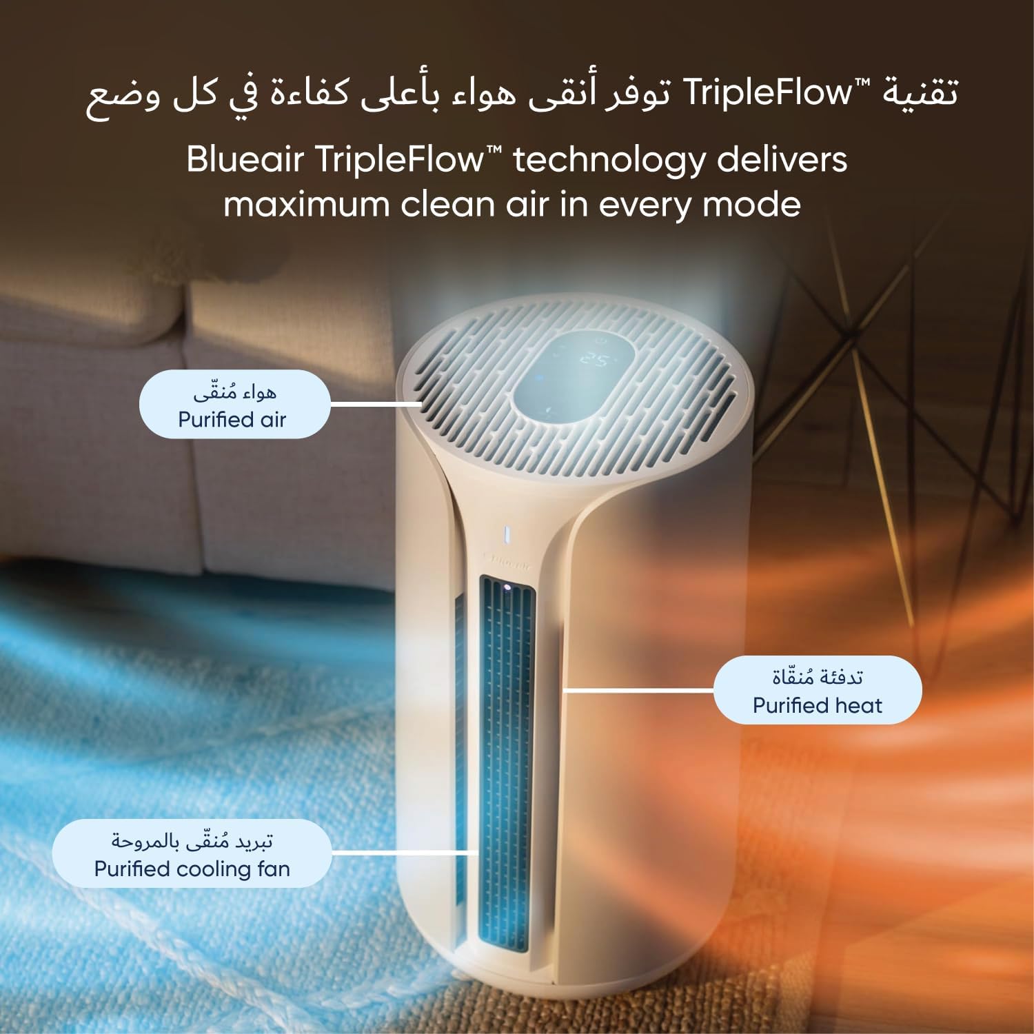 Blueair Classic Pro CP7i Premium Air Purifier for Home, Smart Air Purifier for Pet Allergens, Quiet, Blue Light Sterilisation | Tackles Viruses & Bacteria | Purifies up to 130m² in 30 minutes