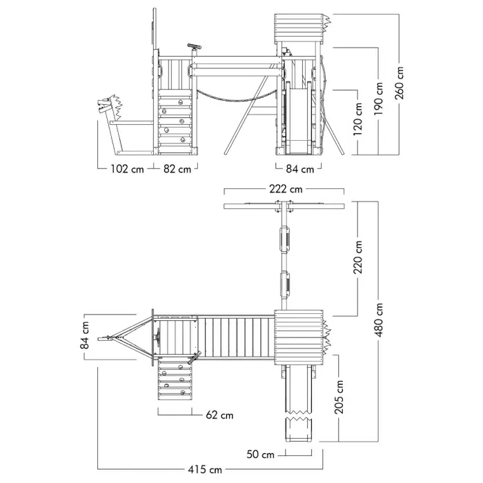 Climbing frame Wickey GhostFlyer