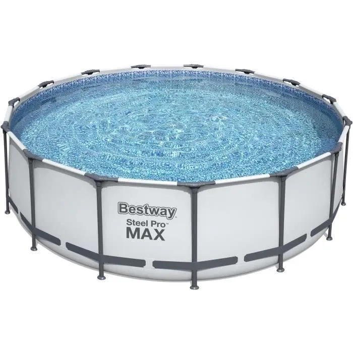 Kit Piscine hors sol tubulaire BESTWAY Steel Pro Max - 457 x 122 cm + Robot nettoyeur automatique