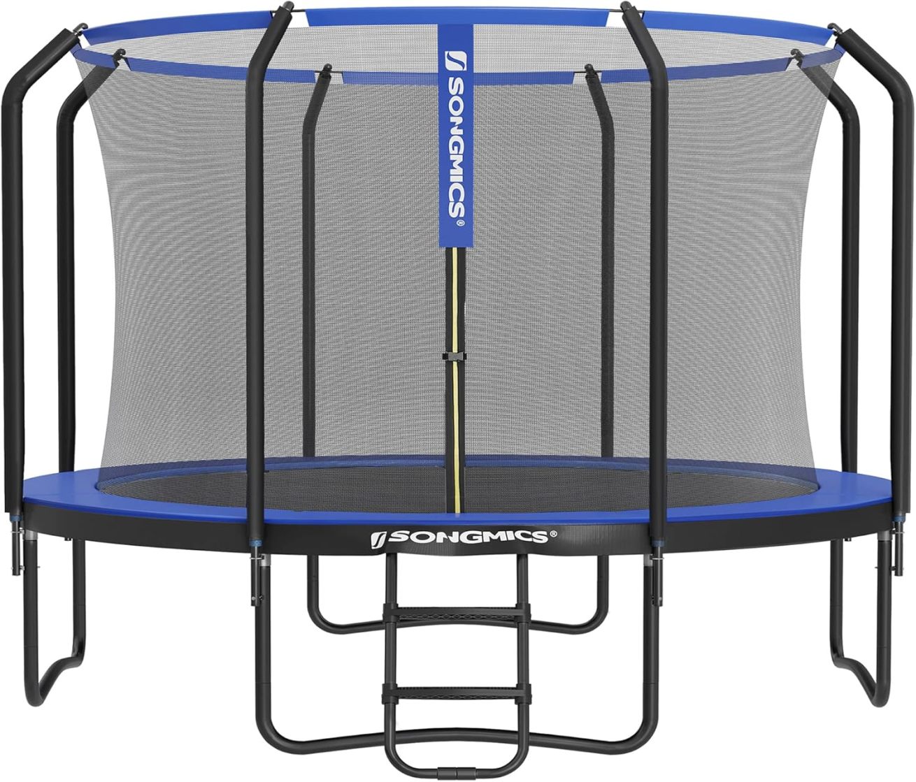 SONGMICS Outdoor Trampoline Ø 366 cm, Round Garden Trampoline with Safety Net and Ladder, Edge Cover, Padded Frame, for Children