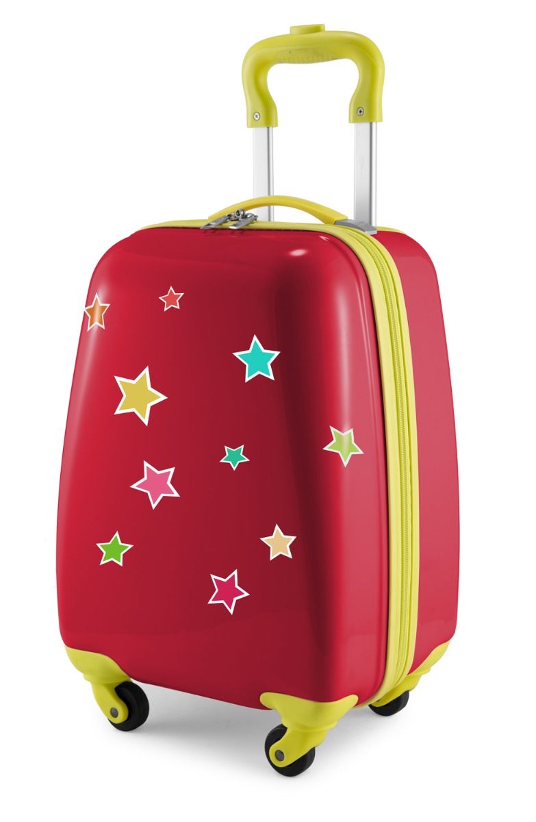 For Kids - Children's luggage + reflective stickers Monster, children's suitcase, children's hard case, hand luggage, 24 liters