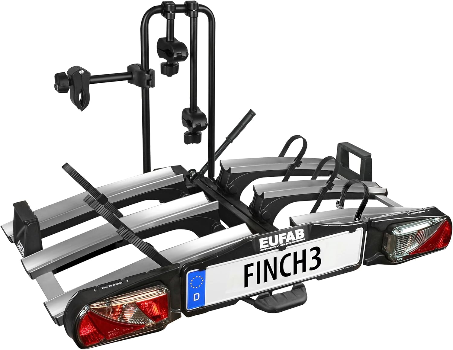 EUFAB 11598 FINCH Bicycle Carrier for 3 Bicycles