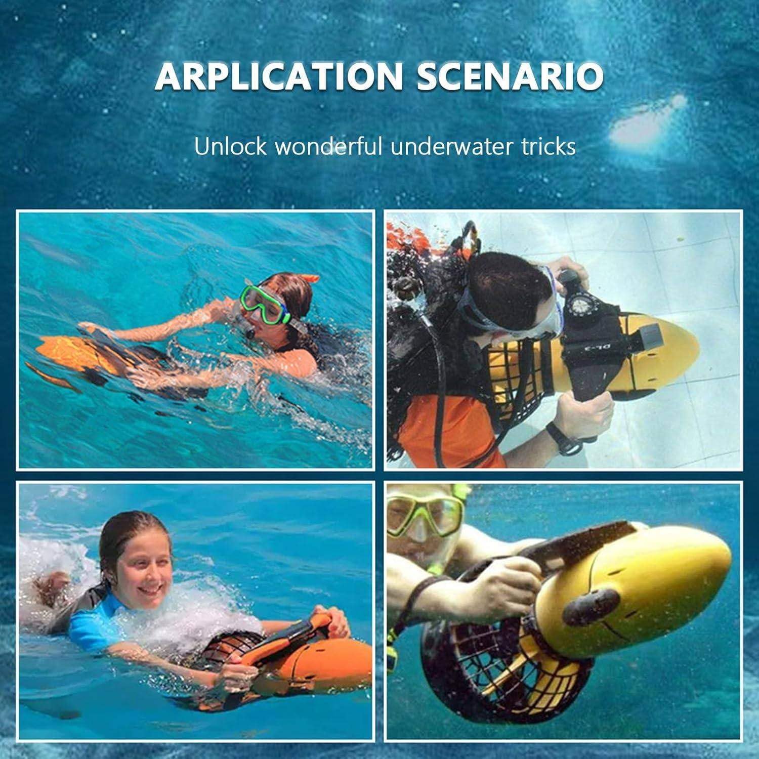 Mcamgiczin 800W Underwater Thruster 2025 Power - Li-ION Battery IP68 Waterproof for Freediving/Photography/Rescue | 50min Autonomy / High-End Diving with Ergonomic Design