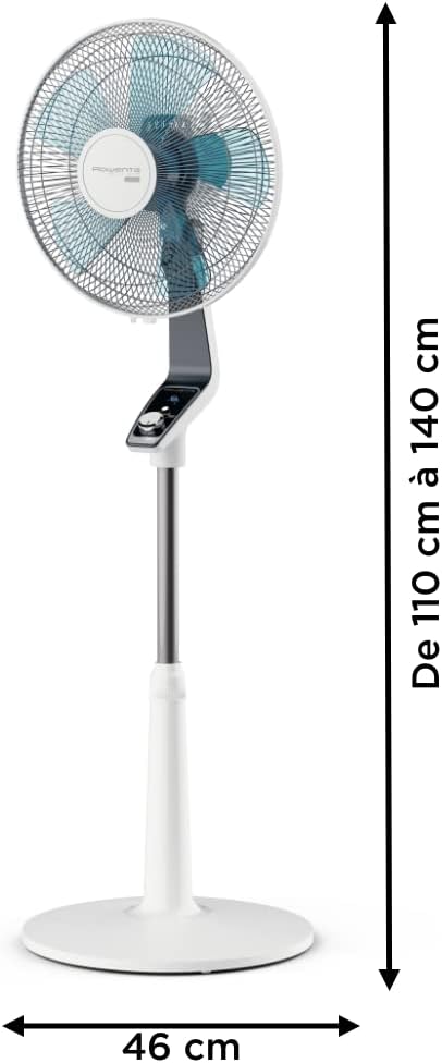 Rowenta Turbo Silence, Ventilateur sur pied, Silencieux, Puissant, Design durable, Écoénergétique, Timer - 12h VU5650F0 et VU5640F2