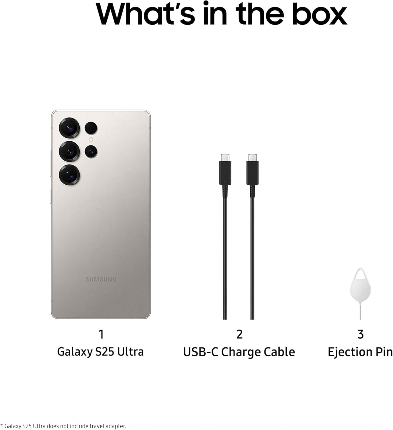 Samsung Galaxy S25 Ultra AI Smartphone, Galaxy AI, 12GB Memory, 512GB Storage, 200MP Camera, S Pen Included, Titanium Black, 3 Year Manufacturer Extended Warranty