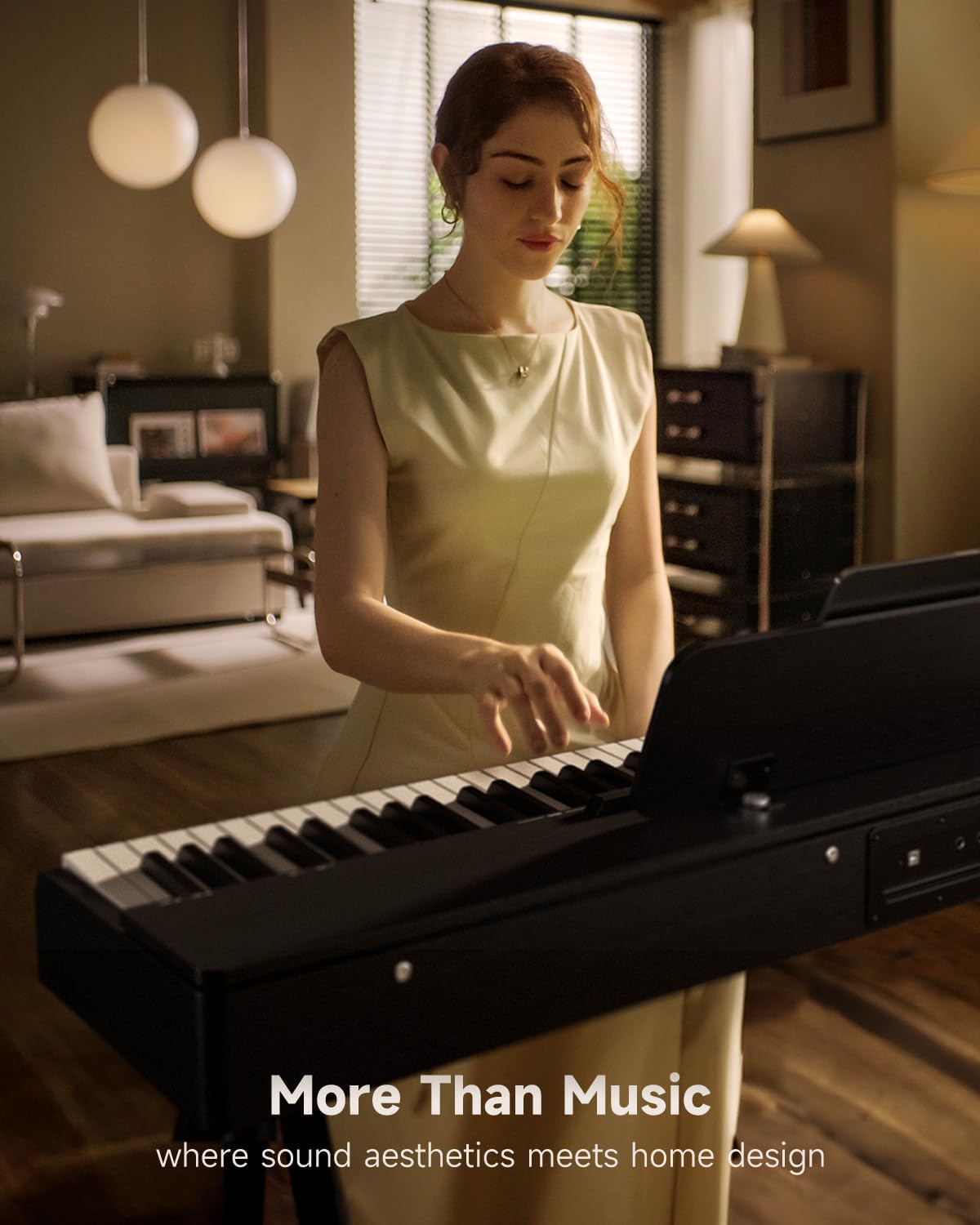 Donner OURA S100 88 Key Weighted Keyboard Piano with 3 Demo Songs, 15 Tones, Bluetooth Audio/MIDI, Home Digital Piano for Beginners, Advanced, Black