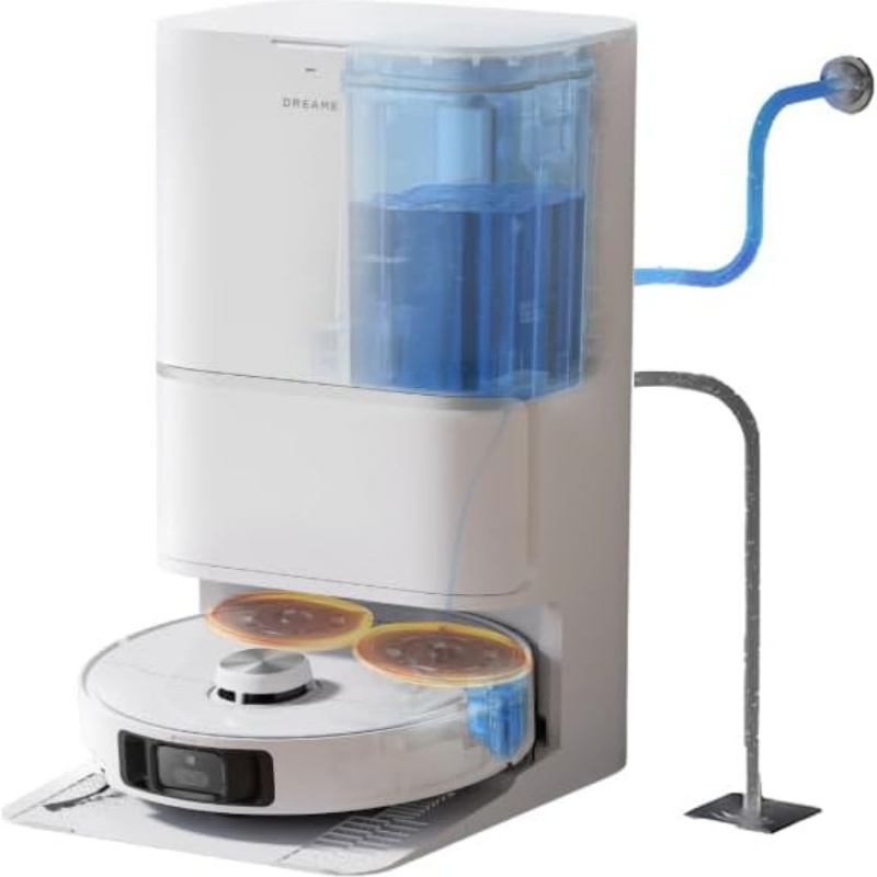 dreame L10s Ultra Robot Aspirateur Laveur avec Base Autonettoyante (Vidange Poussière, Nettoyage Automatique) AI Détection d'obstacles 3D, 5300Pa, Tapis Poils d'animaux, Batterie 210m, WiFi/APP/Alexa