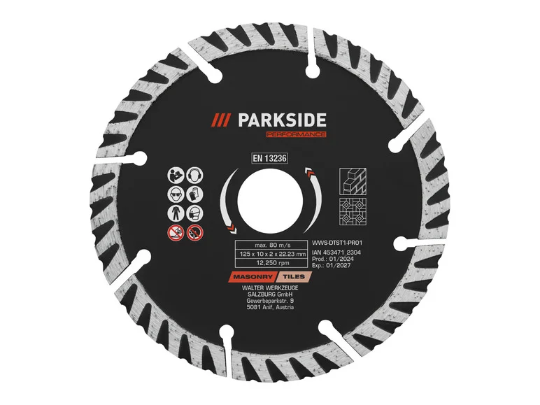 PARKSIDE PERFORMANCE Disques à trononner ou disques à ébarber 125 mm