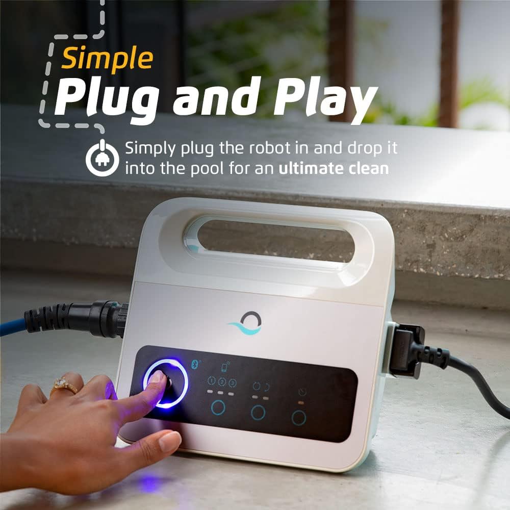 Dolphin Proteus DX4 Automatic Robotic Pool Vacuum Cleaner, Wall Climbing, Waterline Scrubber Brush, Ideal for In-Ground Pool up to 50 FT in Length