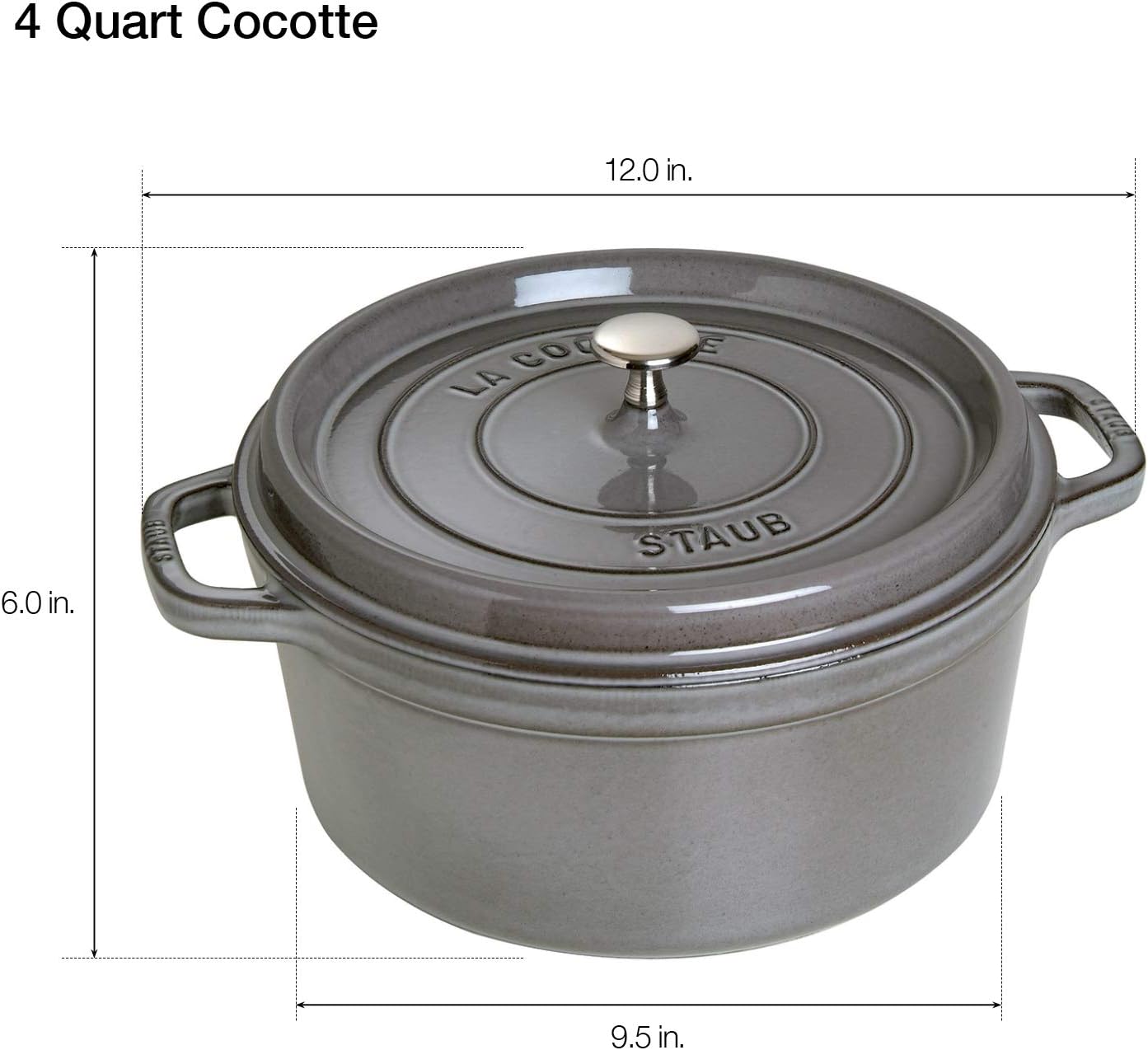 Staub 4-Quart Round Casserole 4-quart cherry