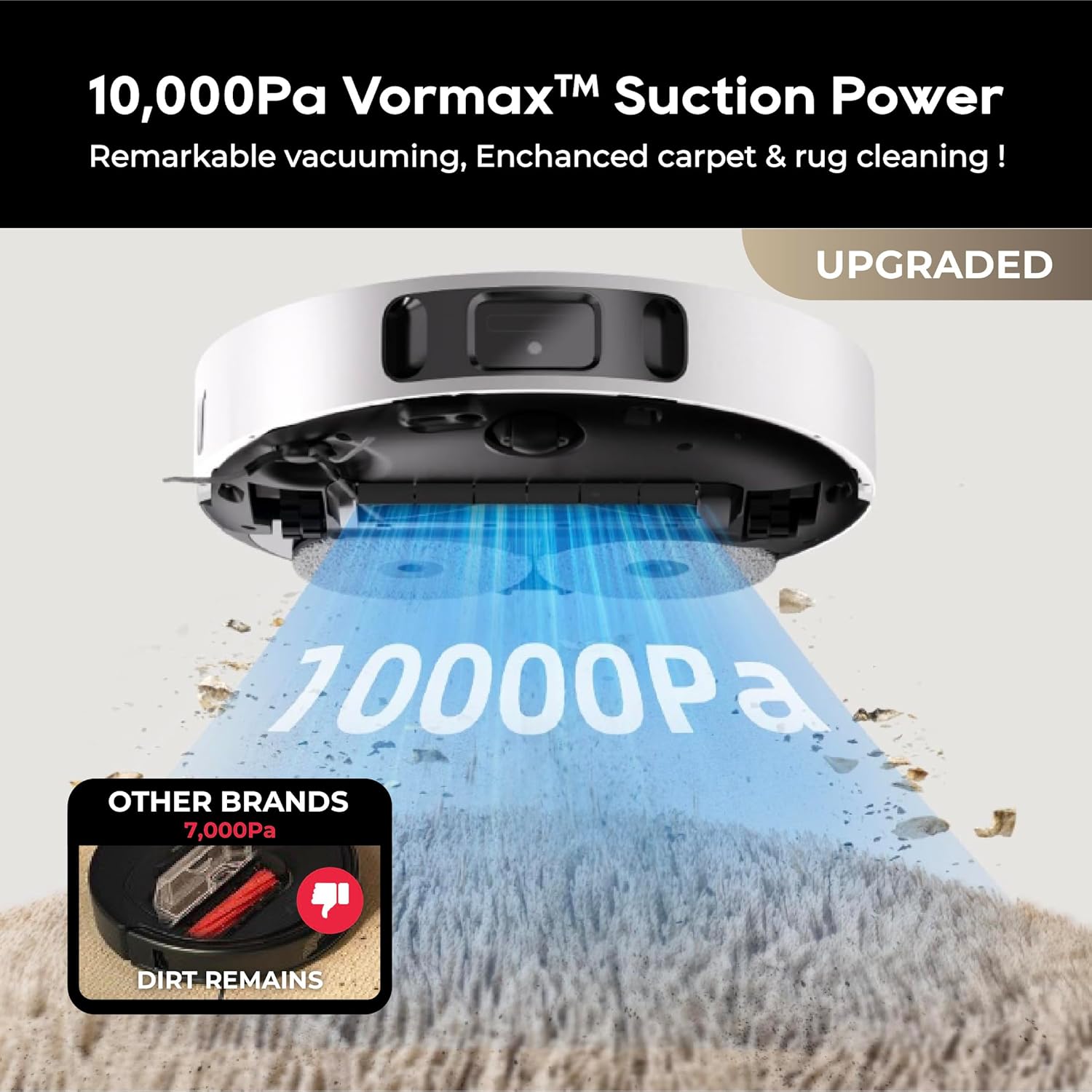 dreame L10s Ultra Robot Aspirateur Laveur avec Base Autonettoyante (Vidange Poussière, Nettoyage Automatique) AI Détection d'obstacles 3D, 5300Pa, Tapis Poils d'animaux, Batterie 210m, WiFi/APP/Alexa