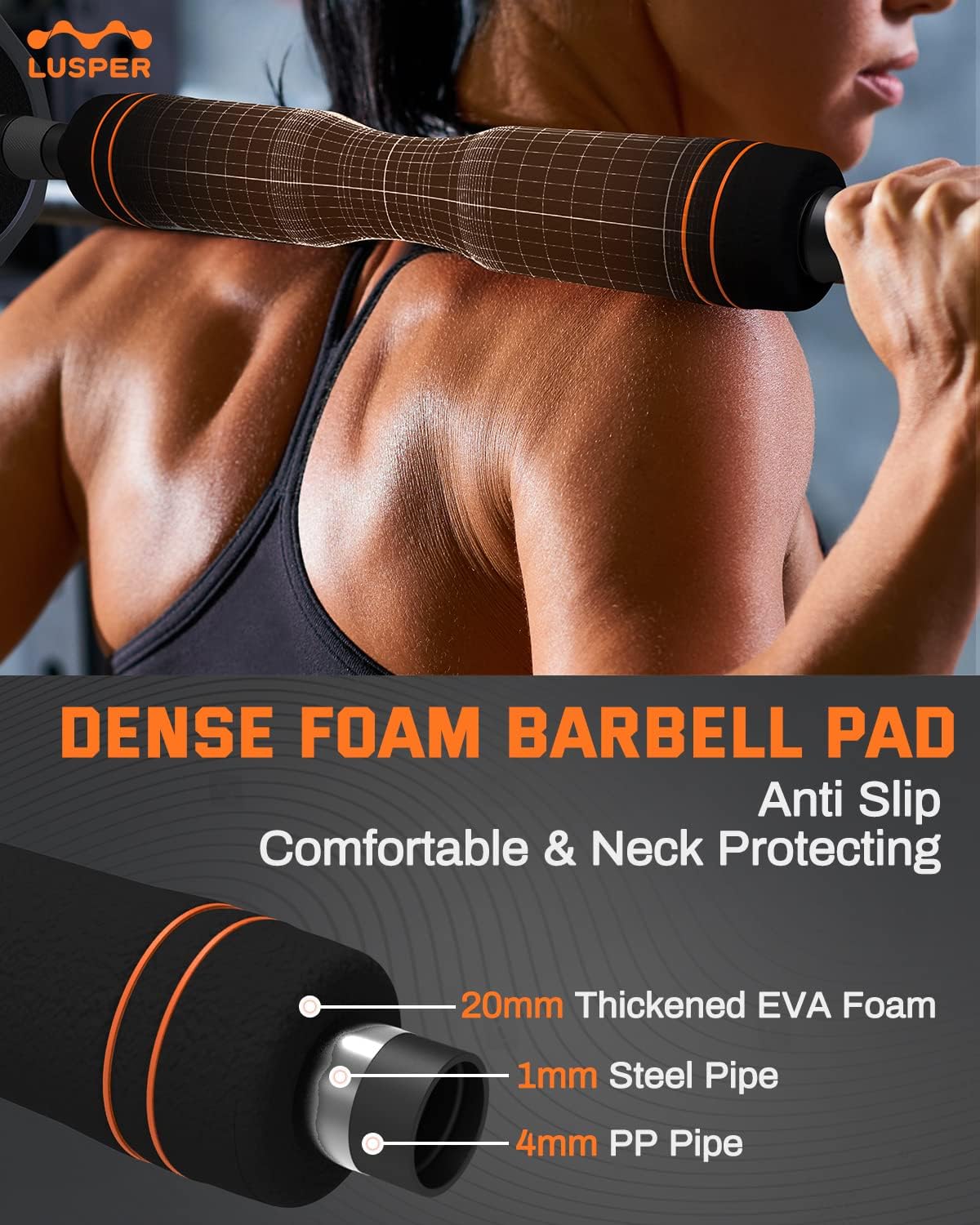 Lusper Adjustable Weights Dumbbells Set, 44LB/55LB/66LB Free Weights, 3 in 1 Mutiweight Dumbbell/Barbell/Kettlebell with Connector, Versatile Weight Set for Home Gym