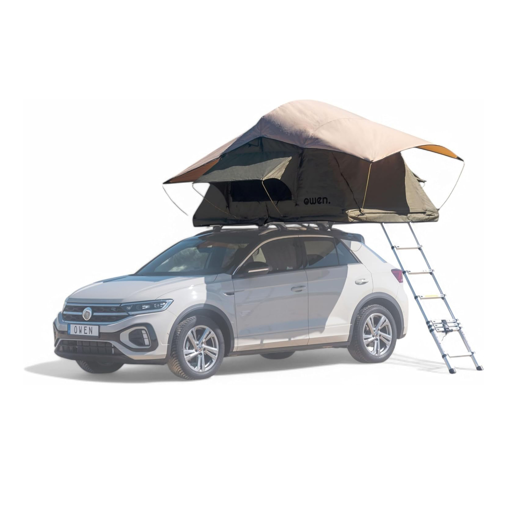 Owen Roof Tent Two Olive Green | Car Roof Tent for 2 People | High Quality & Weatherproof | Camping Tent for Cars and Minivans