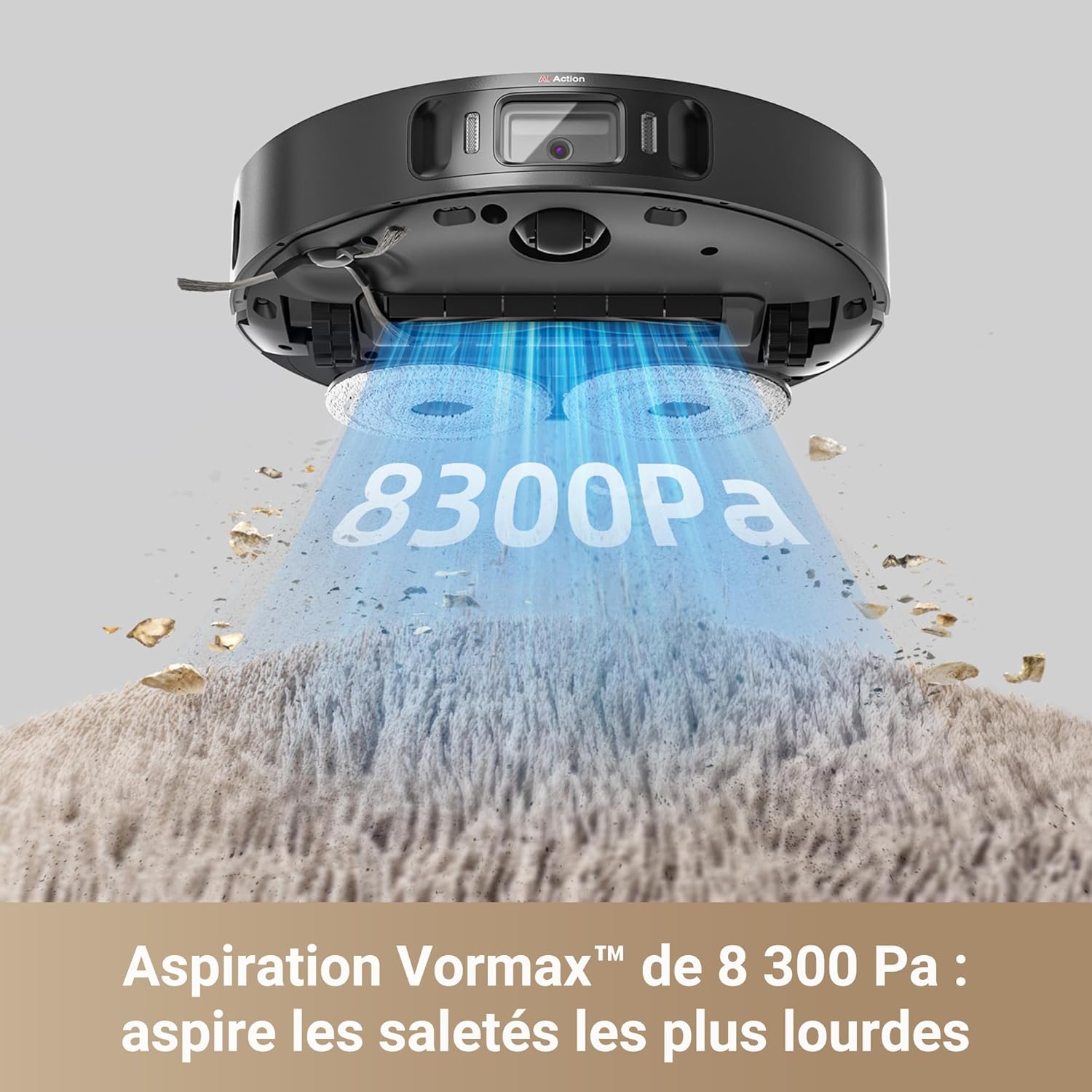 DREAME X40 Ultra Complete Robot Vacuum Cleaner with Removable and Liftable Mop, Raised Side Brush, 12,000 Pa, Mop and Scrubber with 70 C Hot Water, Liftable Brushes