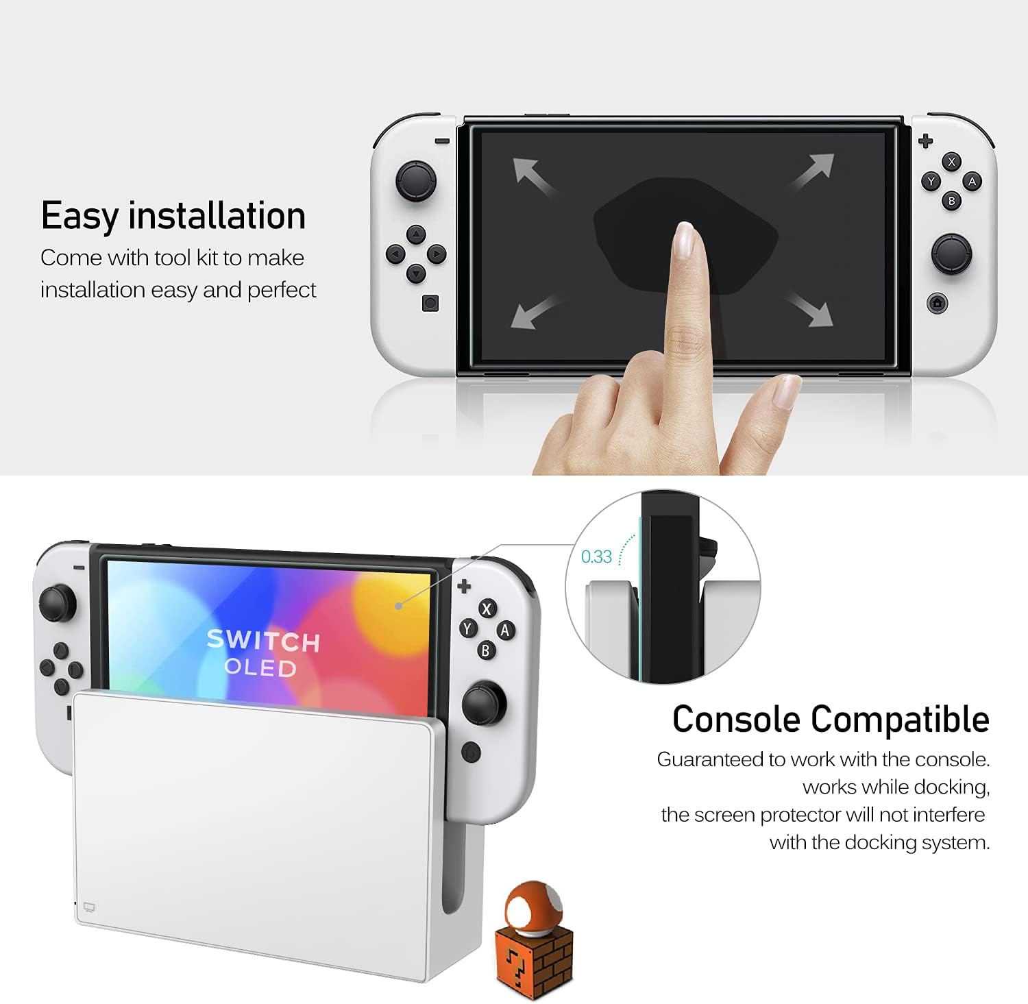 ivoler Pack of 4 Tempered Glass Compatible with Nintendo Switch 2 Model 2025, with Free Installation Kit, Screen Protector Film - 9H Glass - Anti-Scratch - Bubble-Free