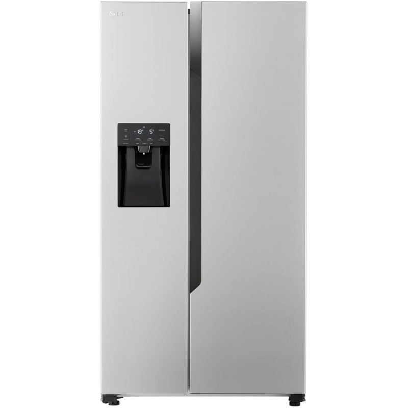 LG GSM32HSBEH, Class E, 562 L, Side-by-Side Refrigerator, Total No Frost, Ice, Crushed Ice and Water Dispenser, Water Tank, Express Cooling, 91.0 x 69.3 x 178.6 cm, Silver [Energy Class E]