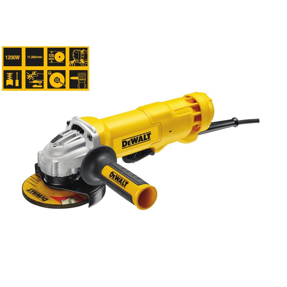 DEWALT 1200W 125mm Angle Grinder DWE4213-XE