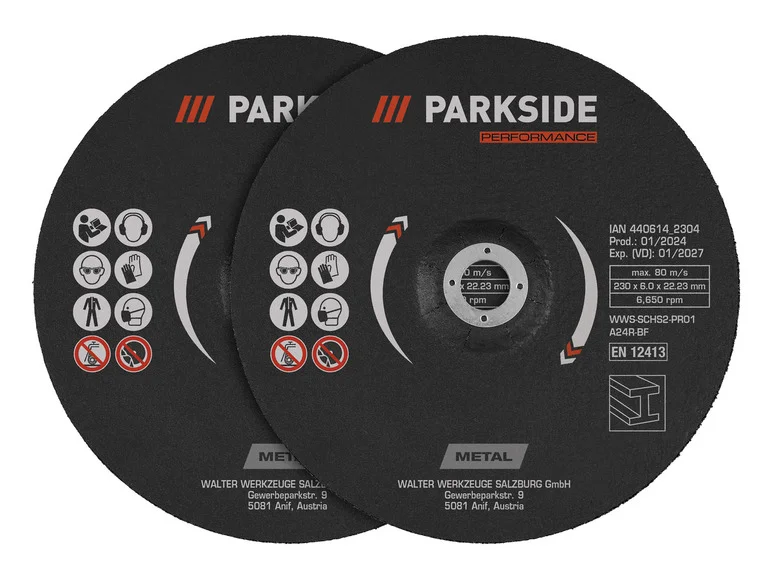 PARKSIDE PERFORMANCE Disques à trononner ou disques à ébarber,  230 mm