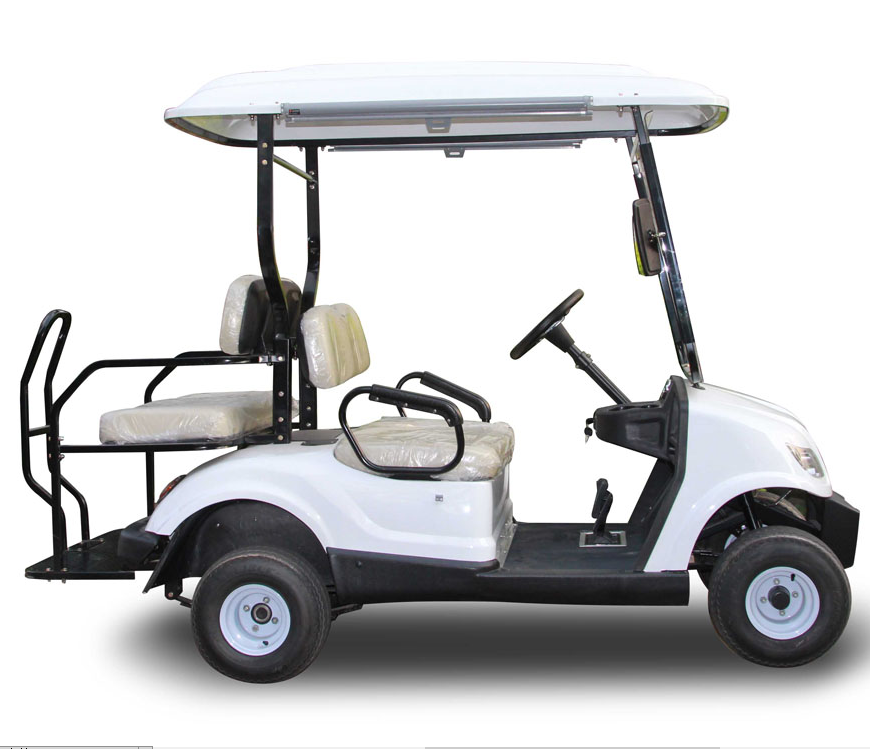 Folding Back Seats Electric Golf Cart 4 Seats Golf Club Car