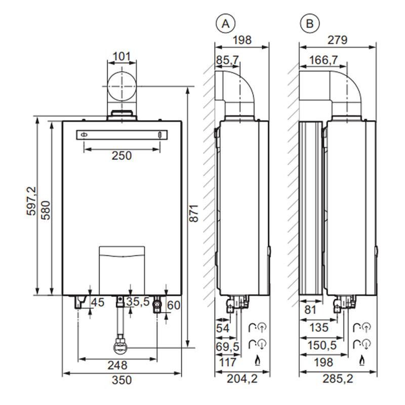 Vaillant turboMAG plus low Nox 15 LPG/Propane Gas Water Heater 0010022445