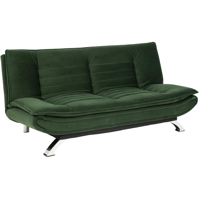 AC Design Furniture Jasper Sofa Bed W: 196 x H: 91 x D: 96 cm, Dark Grey/Black, Fabric/Metal