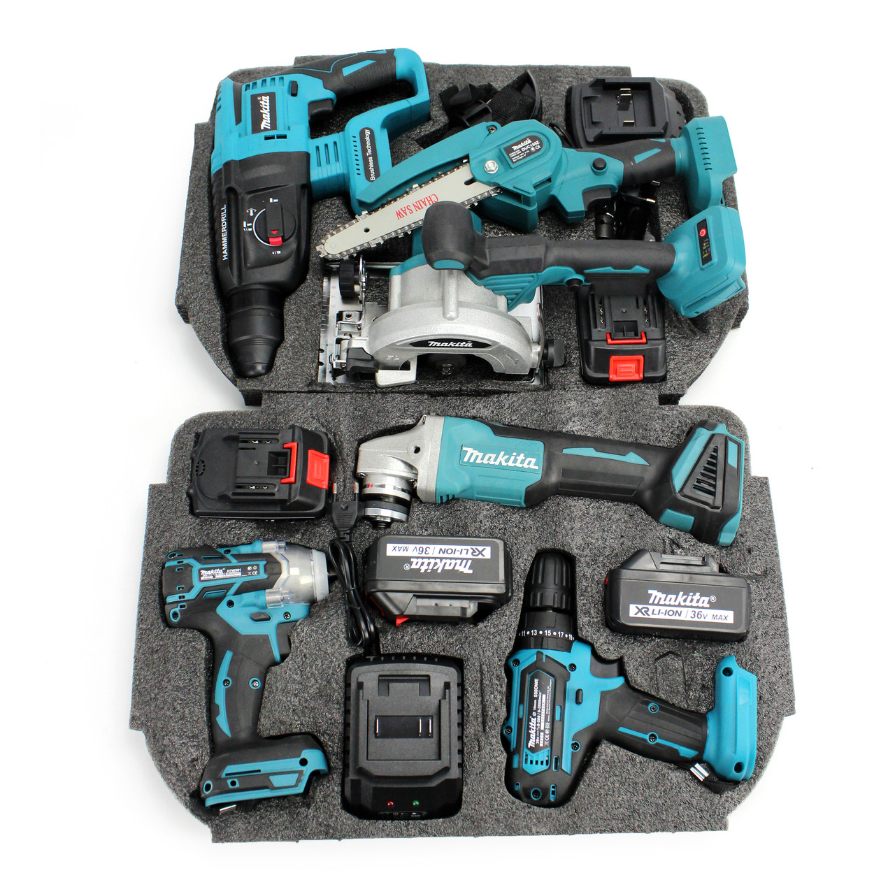 Makita 6 in 1 36V Battery Pack Tool Kit