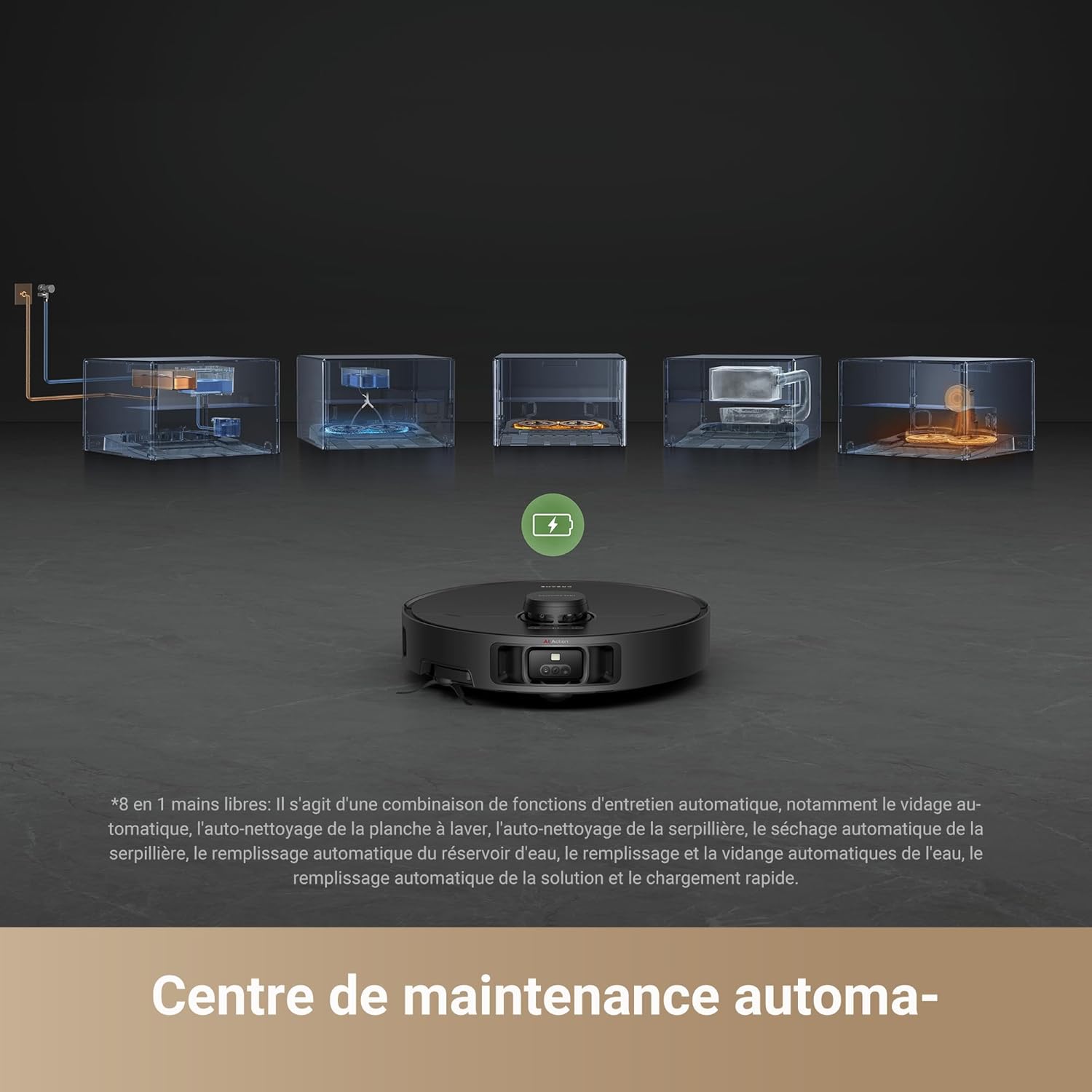 DREAME X40 Ultra Complete Robot Vacuum Cleaner with Removable and Liftable Mop, Raised Side Brush, 12,000 Pa, Mop and Scrubber with 70 C Hot Water, Liftable Brushes