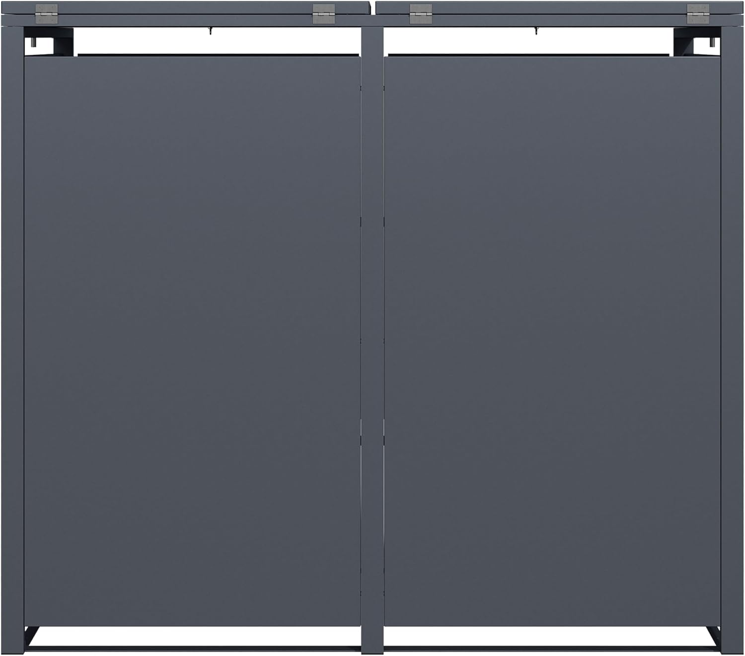 DEGAMO Munich Wheelie Bin Box for 4 x Bins 120 and 240 Litres Galvanised Steel Anthracite