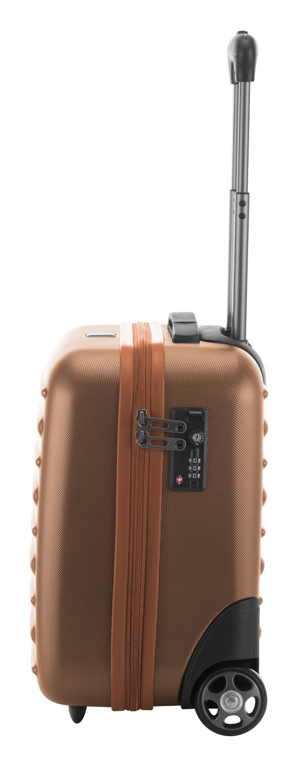Tegel - pilot trolley hard shell bronze matt metallic, TSA, 38 cm, 32 liters