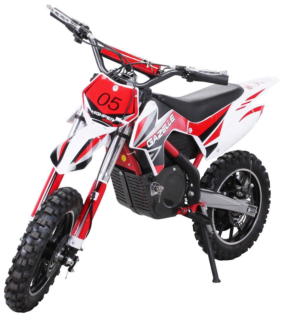 Actionbikes Motors Electric children's motorcycle Gazelle 500W - children's mini cross bike from 5 years electric - 7 - 25 km/h, load capacity 60 kg, (1 piece), children's mini dirt bike minicross pit bike pocket bike - 3 levels throttle