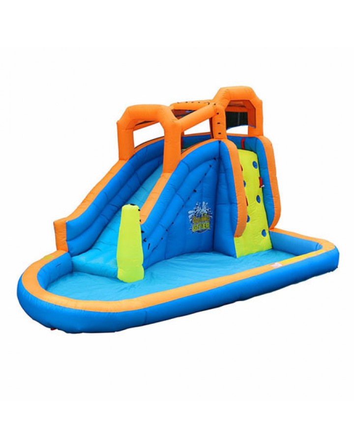 Banzai Gushing Geyser Water Park with 2 Water Blasting Geyser, Super Slick Water Slide, Continuous Airflow Blower Motor and Carrying Bag