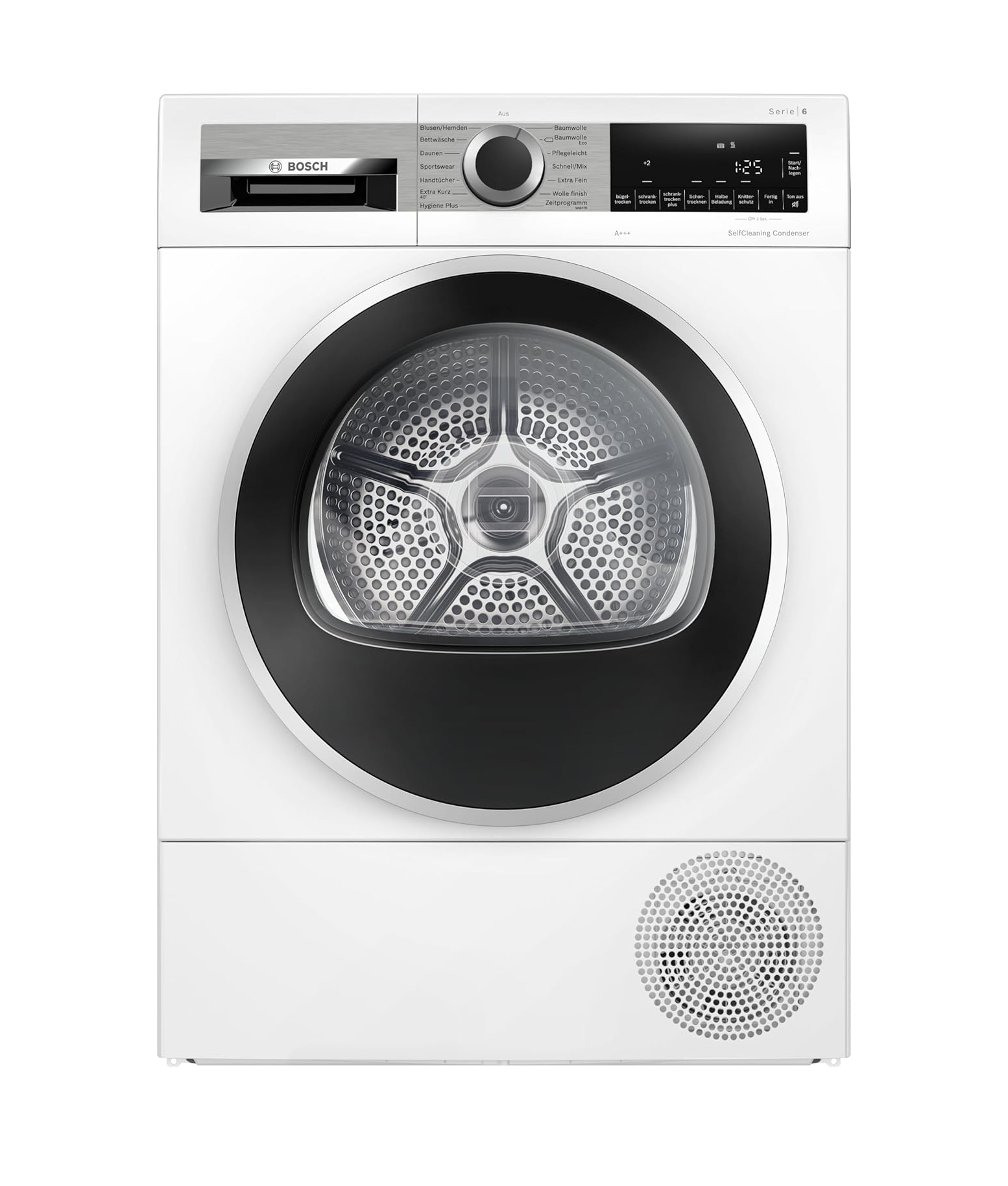 Bosch Home & Kitchen Appliances WQG24509GB Heat Pump Tumble Dryer, 9kg Capacity, SelfCleaning Condenser, AutoDry, Fast drying within 40 minutes, SensitiveDrying System, White, Serie 6, Freestanding
