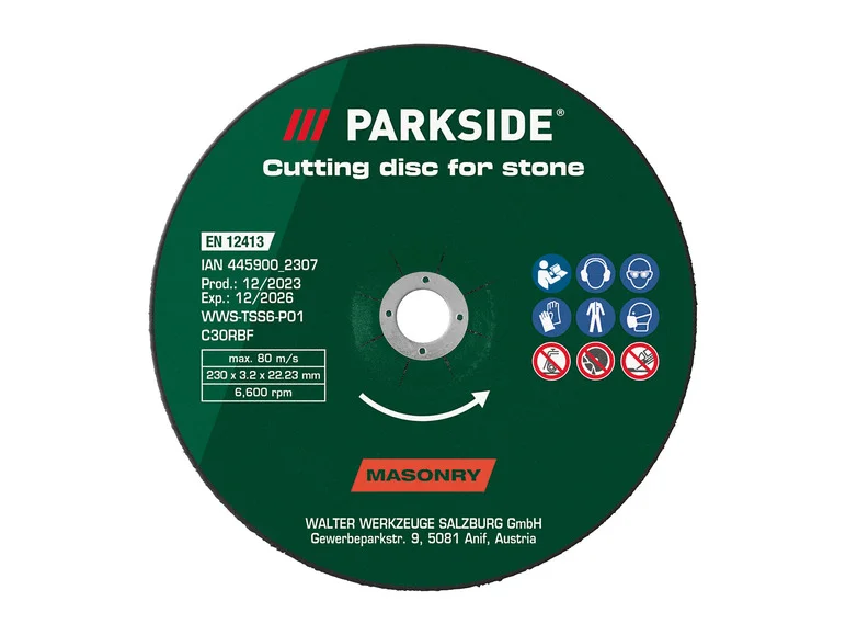 PARKSIDE Kit de disques à trononner ou ébavurer ou Disque à trononner diamanté,  230 mm